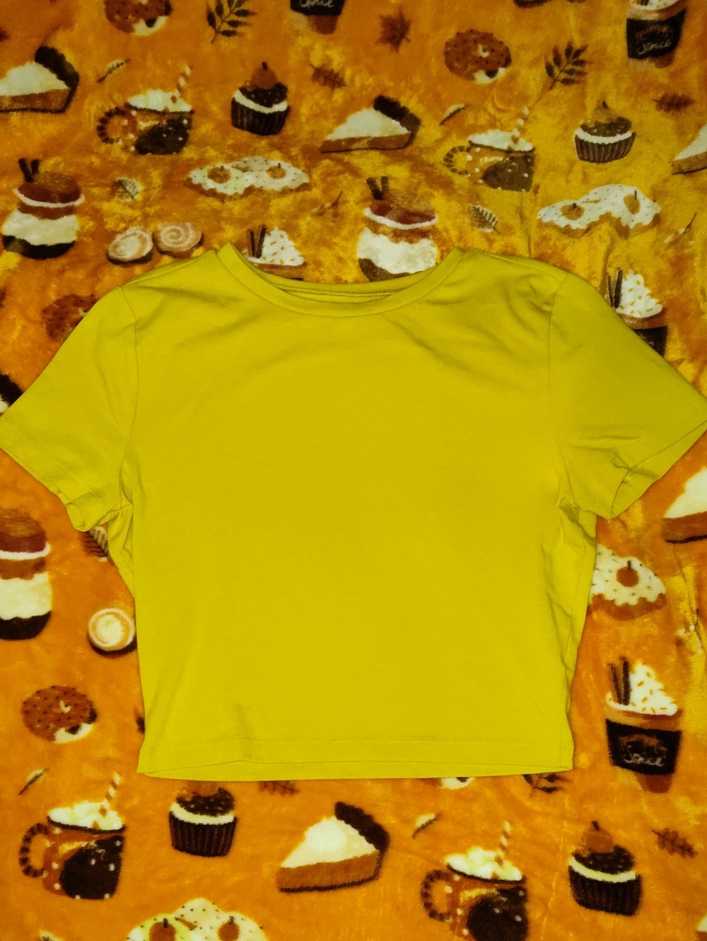 Mustard Yellow Women's Cropped Tee
